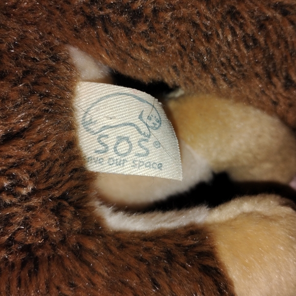 SOS Squirrel Monkey Plush Stuffed Animal 12”Save Our Space 2017 Brown Black Tan - Picture 6 of 6